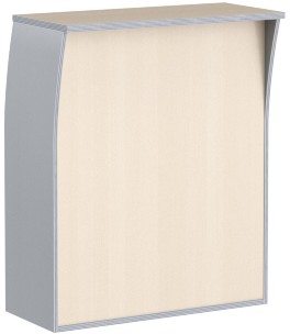 Стойка ресепшн РС-1 Беларусь Клен/Металлик 940*510*1150 IMAGO