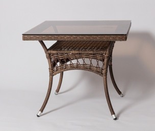 Стол для дачи уличный FM-2001, 850*850 коричневый