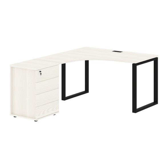 Стол эргономичный с тумбой EQCET 1318(L) 1360х1880х750 EDIS