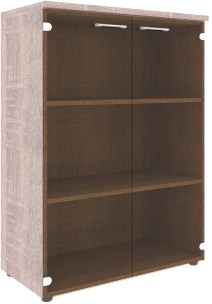 Шкаф со стеклянными дверьми и топом XMC 85.2 Дуб Сонома 856х432х1190 XTEN