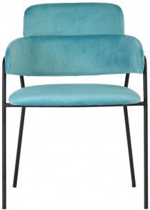 Стул Napoli светло-бирюзовый с черными ножками