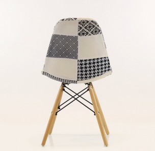 Стул Style DSW Patchwork черно-белый