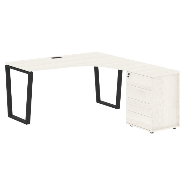 Стол эргономичный с тумбой EVCET 1518(R) 1560х1880х750 EDIS