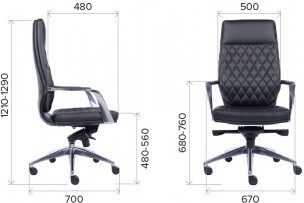 Кресло Everprof Roma Кожа Черный