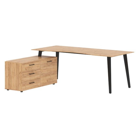 Стол руководителя с тумбой JCT 2018(L) 2000х1800х750 JAY